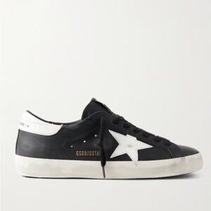 Golden Goose Black and White Superstar Sneakers